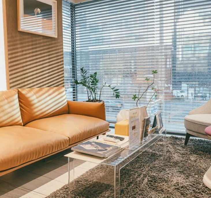The area where VOS Dermatology displays its products and treatment options