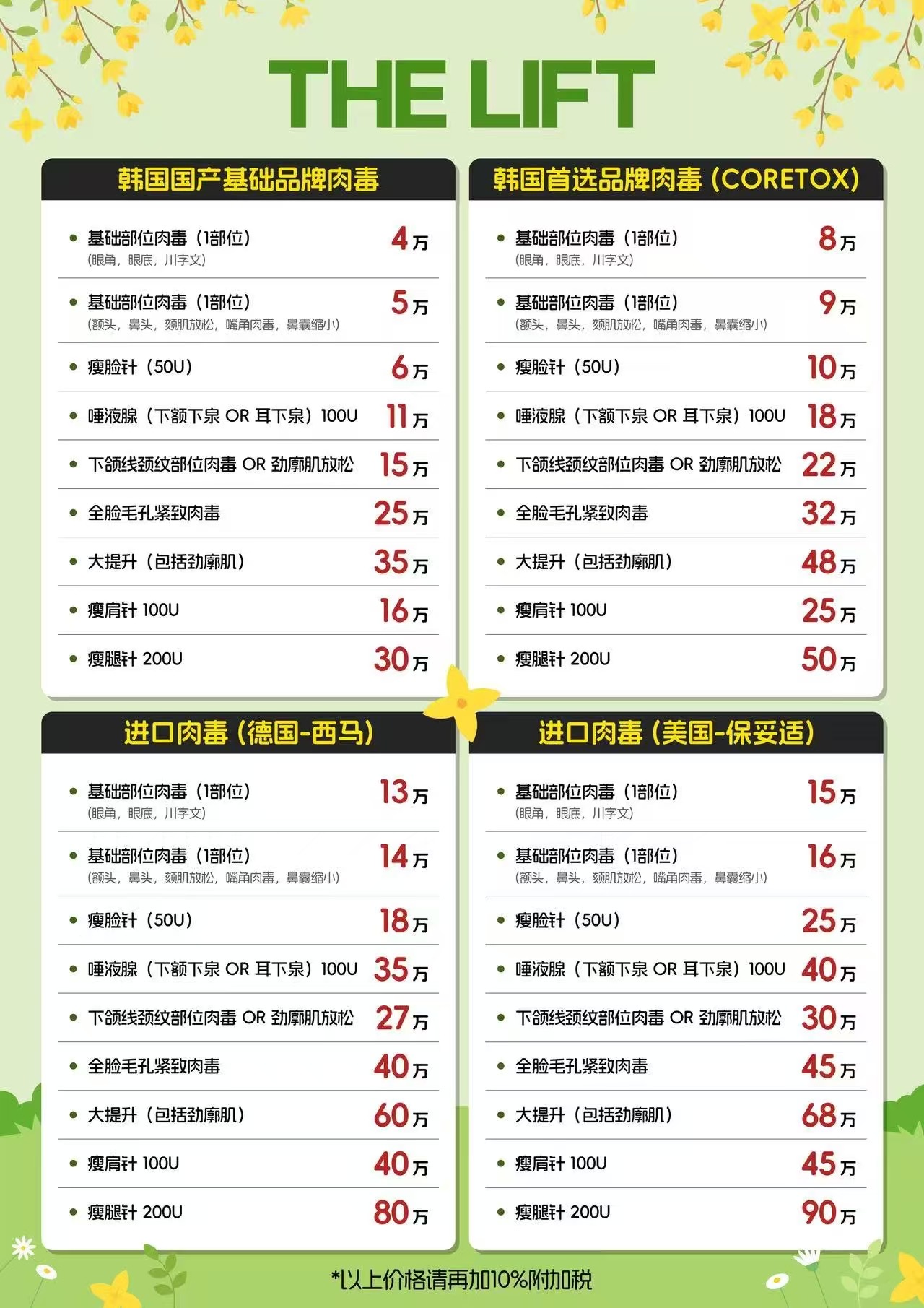 July Special Pricing for Botox at THE LIFT Hospital in Jeju – Four Top Brands: Coretox from South Korea, Xeomin from Germany, Botox from the United States