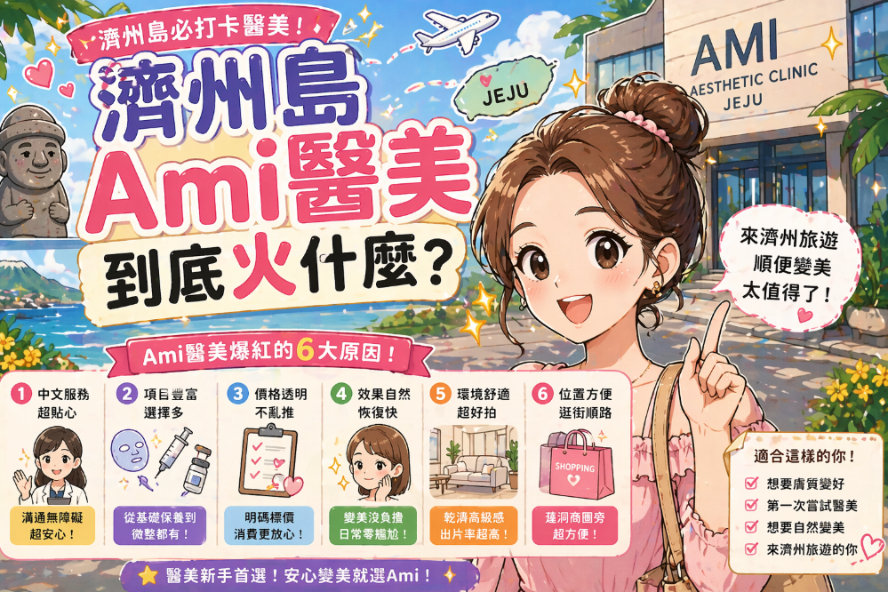 濟州島Ami醫美到底火什麼？麗珠蘭手打一點都不疼，醫生手法太溫柔缩略图