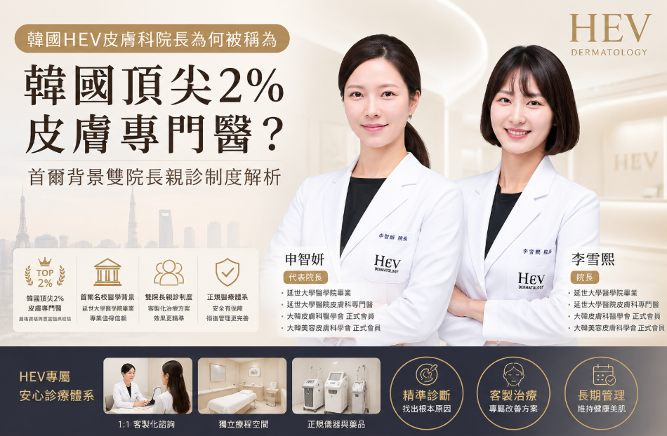 韓國HEV皮膚科雙院長親診制度