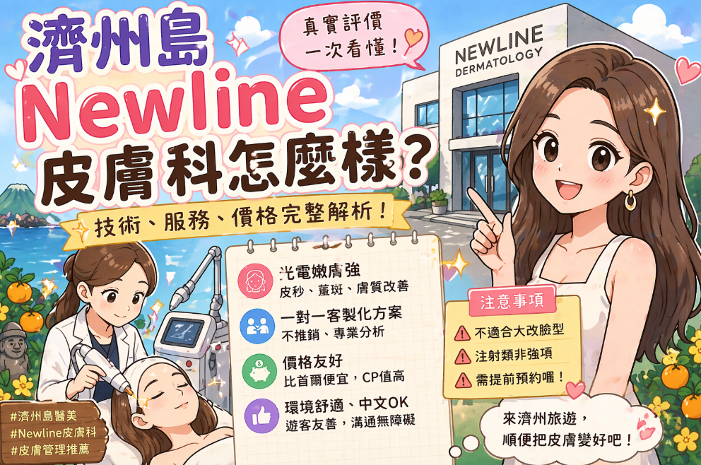 濟州島Newline皮膚科怎麼樣？不只是皮膚管理，它家的微調和縫合技術評價也不錯缩略图