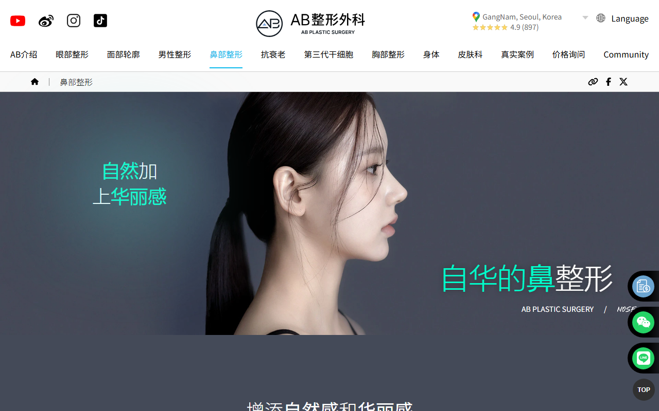 韓國整形外科鼻修復術式說明與自體軟骨隆鼻資訊