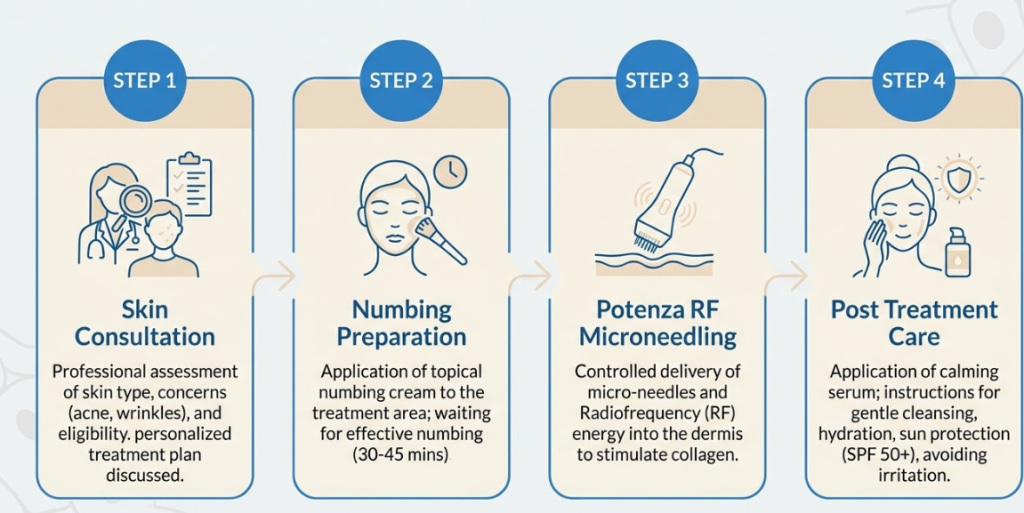 Book Potenza RF Microneedling at Base Dermatology, Busan插图4 Treatment Process