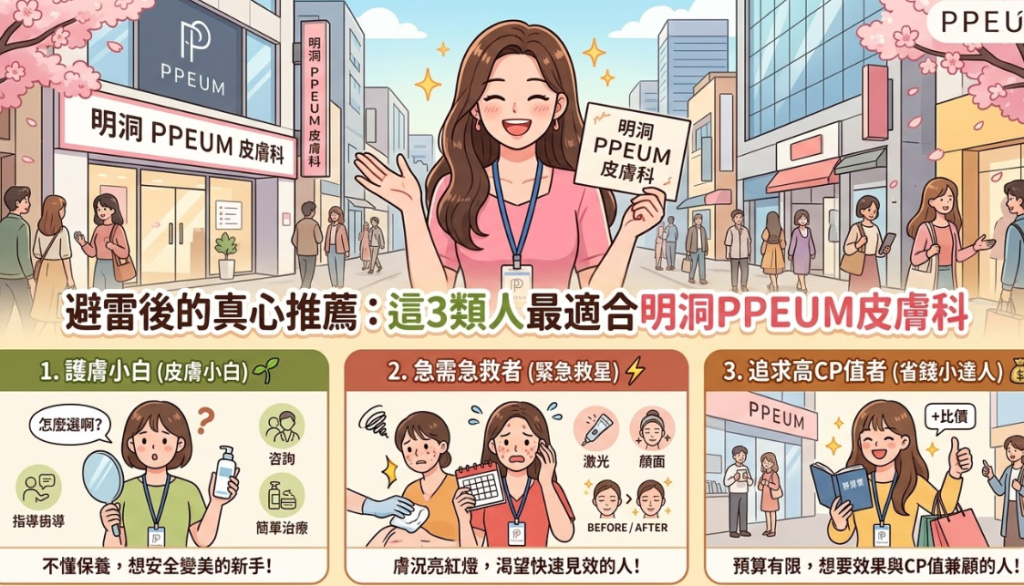 別再跟風黑了!我在明洞麗芬聚PPEUM做黃金微針的真實體驗:這才是首爾皮膚科醫美的正確打開方式插图3 這3類人最適合明洞PPEUM皮膚科