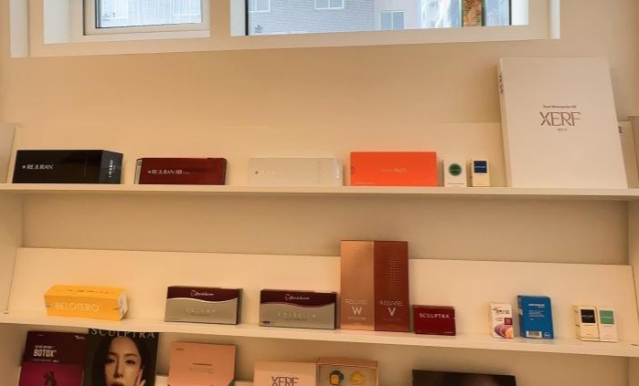 With皮膚科玻尿酸與麗珠蘭對比