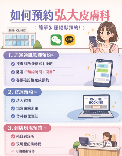 2025首爾弘大必去!10大熱門皮膚科全攻略|Kate、Jfeel、Lovae等診所推薦+預約方法插图6 如何預約弘大皮膚科