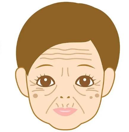 50歲面部老化示意
